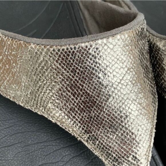 FitFlop Lulu Shimmer Print Flip Flop Comfort Platform Sandal Women’s size 10 - Picture 13 of 14